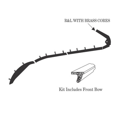 Convertible Roof Rail Weatherstrip Set