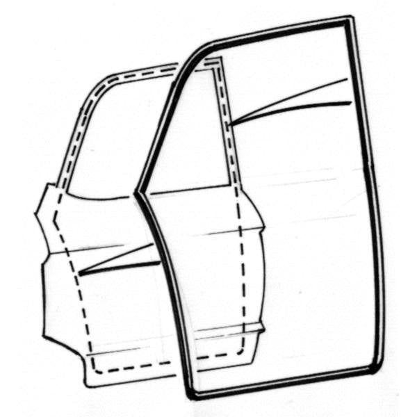 Rear door weatherstrip