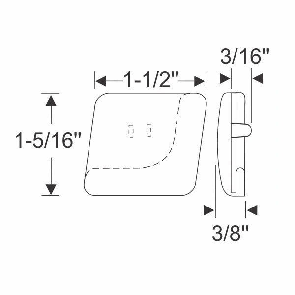 Hood Rear Corner Pads