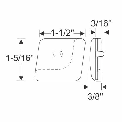 Hood Rear Corner Pads