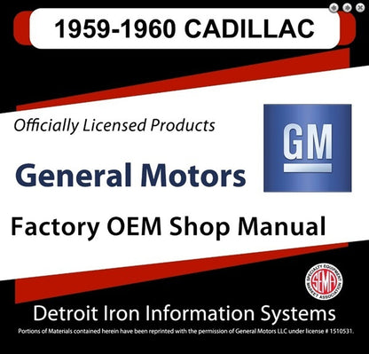 1959-1960 Cadillac Factory Shop Manual, CD