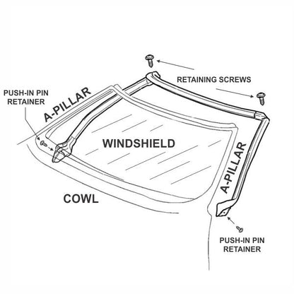 Windshield Header and A-Pillar Weatherstrip