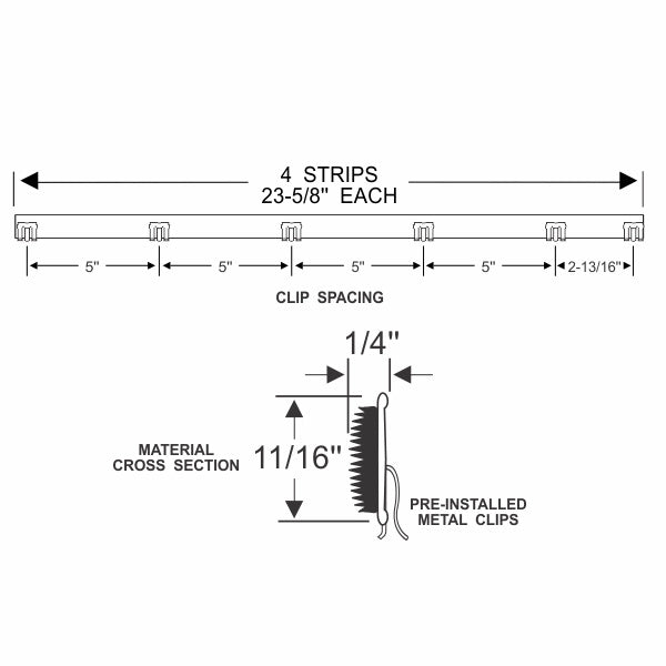Window Felt Beltline Weatherstrips