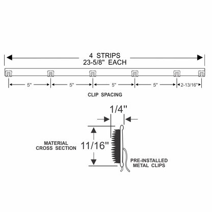 Window Felt Beltline Weatherstrips