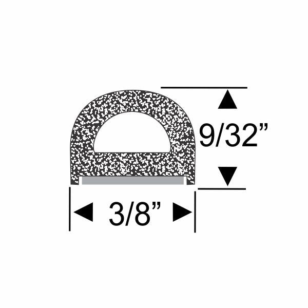Peel-N-Stick Small Hollow Half Round