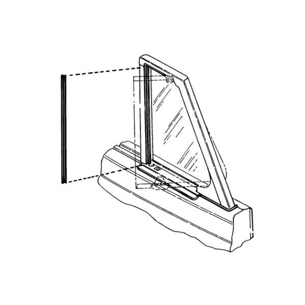 Front Vent Window Glass Edge Weatherstrips