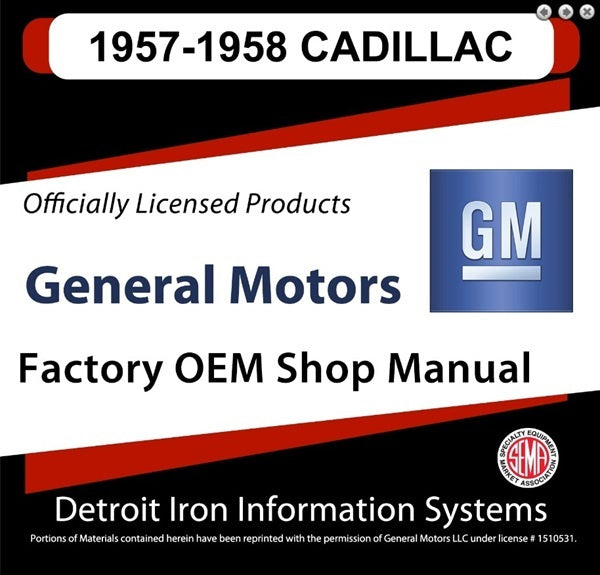 1957-1958 Cadillac Factory Shop Manual, CD