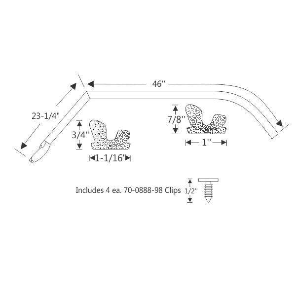 Hardtop Roof Rail Weatherstrips
