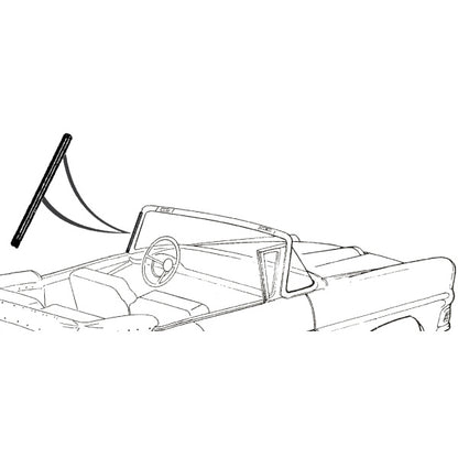 Convertible A-Pillar Post Weatherstrips