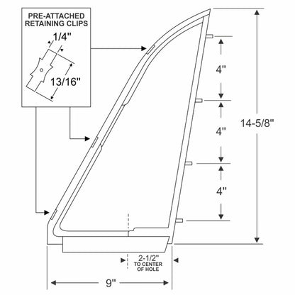 Vent Window Weatherstrip Set