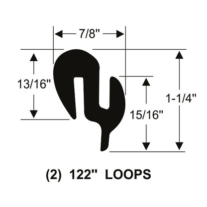 Rear Quarter Window Gaskets - Single Wall Hardtop