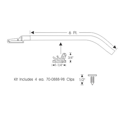 Hardtop Roof Rail Weatherstrips
