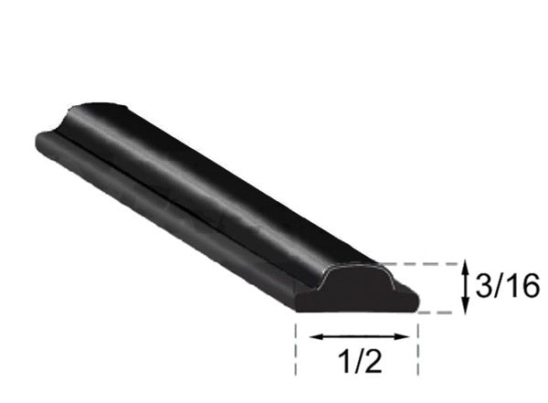 Window Weatherstrip Lockstrip - Black