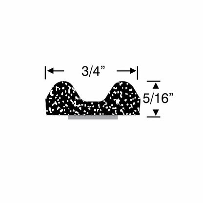 Hood to Cowl Sponge Rubber Weatherstrip with Peel-N-Stick
