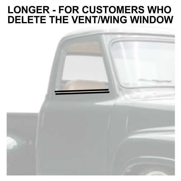 Window Felt Beltline Weatherstrips - Vent Window Delete