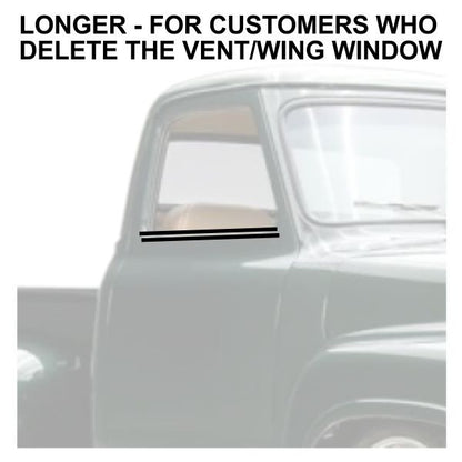 Window Felt Beltline Weatherstrips - Vent Window Delete