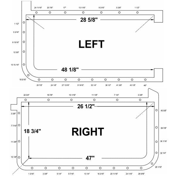 Rear Dutch (Half) Door Weatherstrip Set