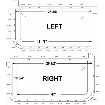 Rear Dutch (Half) Door Weatherstrip Set