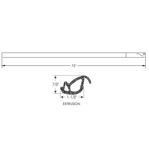 Hardtop Roof Rail Weatherstrip