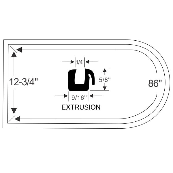 Rear Quarter Window Weatherstrips