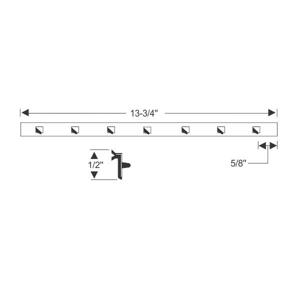 Vent division bar weatherstrip