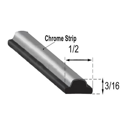 Window Weatherstrip Lockstrip - Chrome