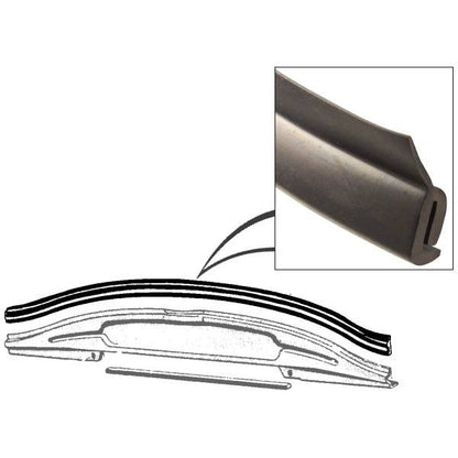Hood to radiator weatherstrip
