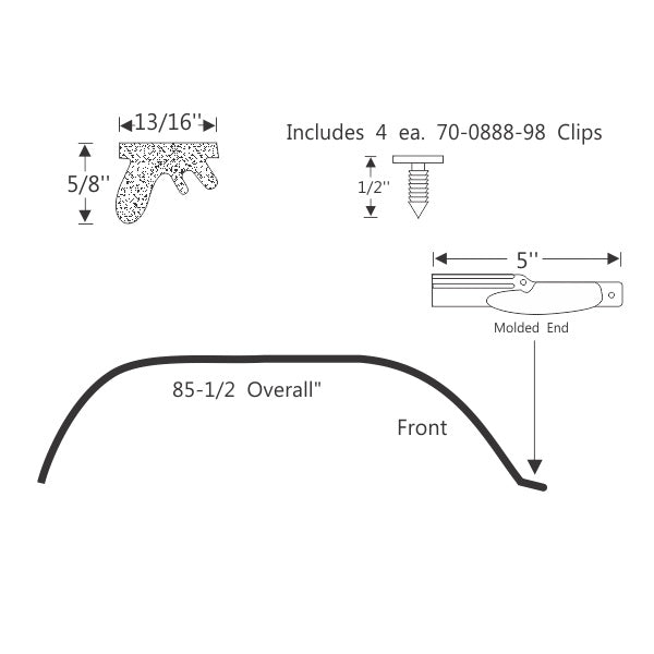 Hardtop Roof Rail Weatherstrips