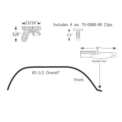 Hardtop Roof Rail Weatherstrips