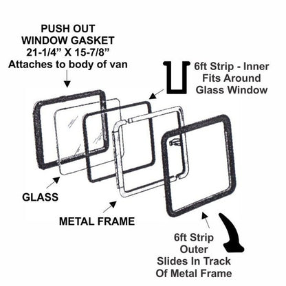 Push-Out Window Gasket Set