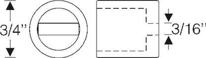 Headlight badge bar bushing