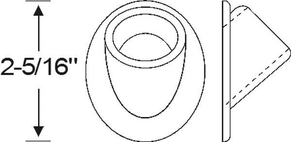 Side mount spare wheel grommet
