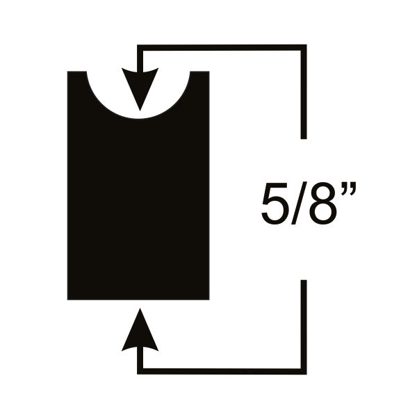 0.625 Thick 5 inch Spring Rubber FLAT on one side
