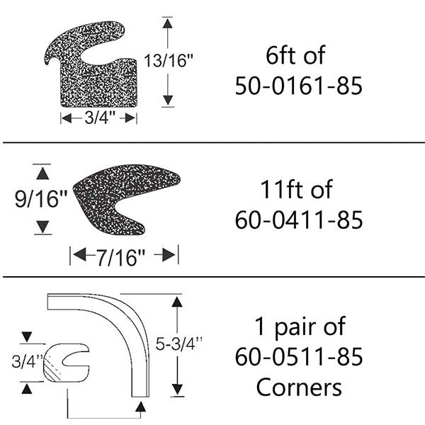 Trunk Weatherstrip Set