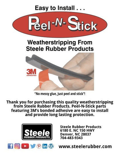 Peel-N-Stick Dense Rubber Cushion Strip
