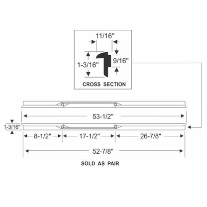 Rear Quarter Vent Window Weatherstrips