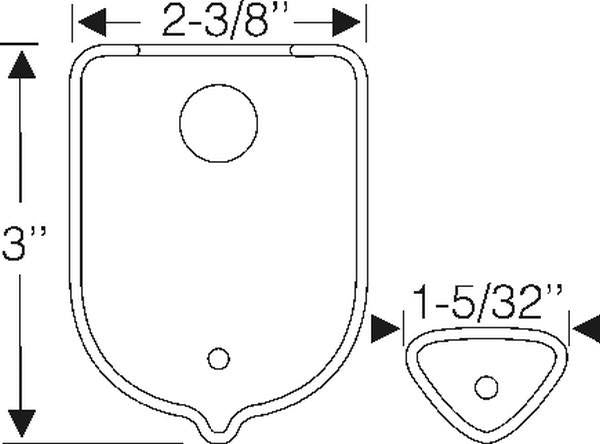 Trunk handle mounting pad