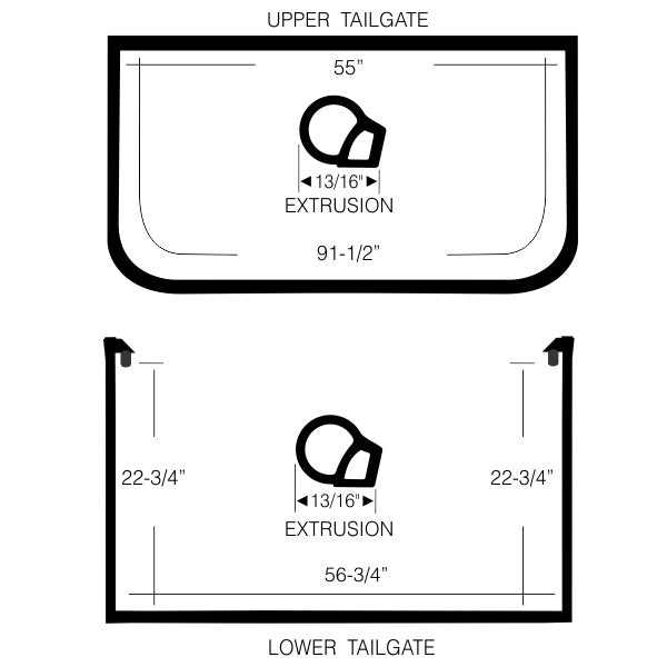 Tailgate Weatherstrips - Upper and Lower
