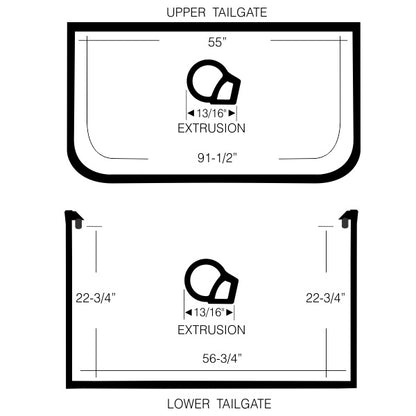 Tailgate Weatherstrips - Upper and Lower