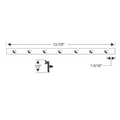 Vent division bar weatherstrip