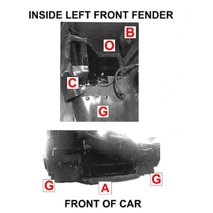 Inner Fender Splash Apron / Dust Shield Set