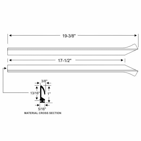 Side Window Vertical Leading Edge Weatherstrips