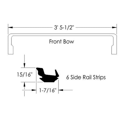 Convertible Roof Rail Weatherstrip Set