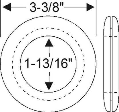 Spare wheel carrier grommet