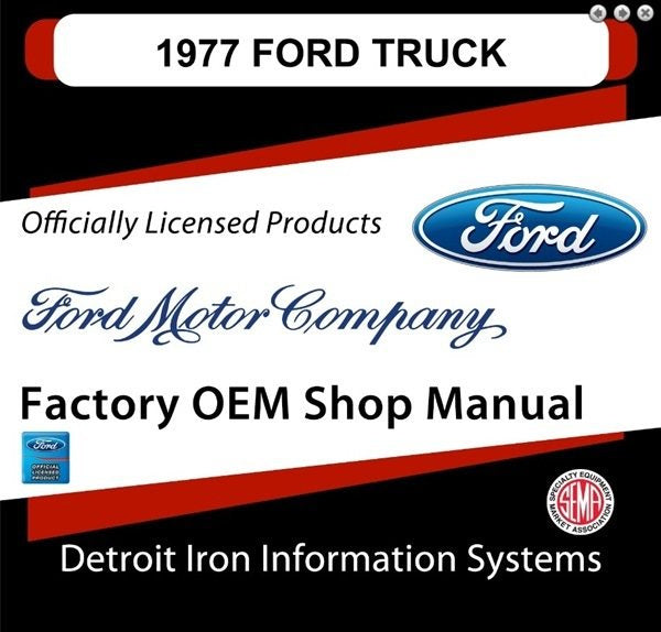 1977 Ford Truck & Van Factory Shop Manual, CD