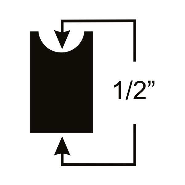 0.500 Thick 5 inch Spring Rubber FLAT on one side