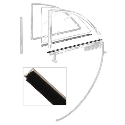 Window Felt Beltline Weatherstrips - Right Quarter Window