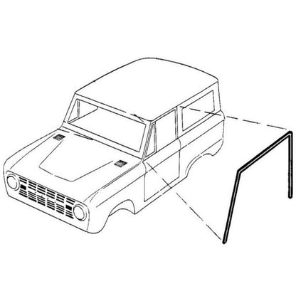 Upper Door - Roof Rail Weatherstrips