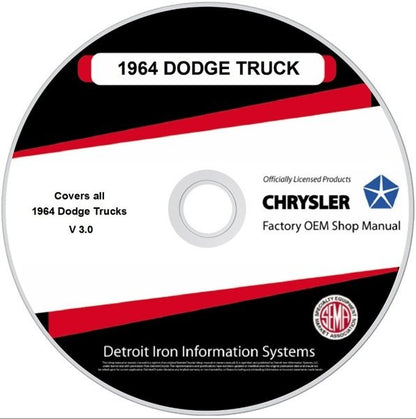 1964 Dodge Truck Factory Shop Manual, CD