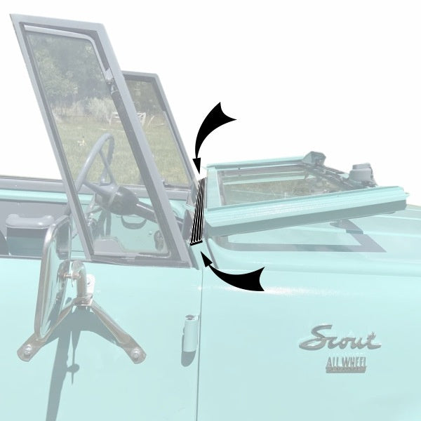 Folding Windshield Lower Frame Weatherstrip